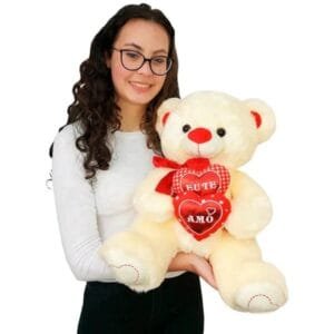 Urso de Pelúcia 80 cm - Ohana Com Glitter Areia